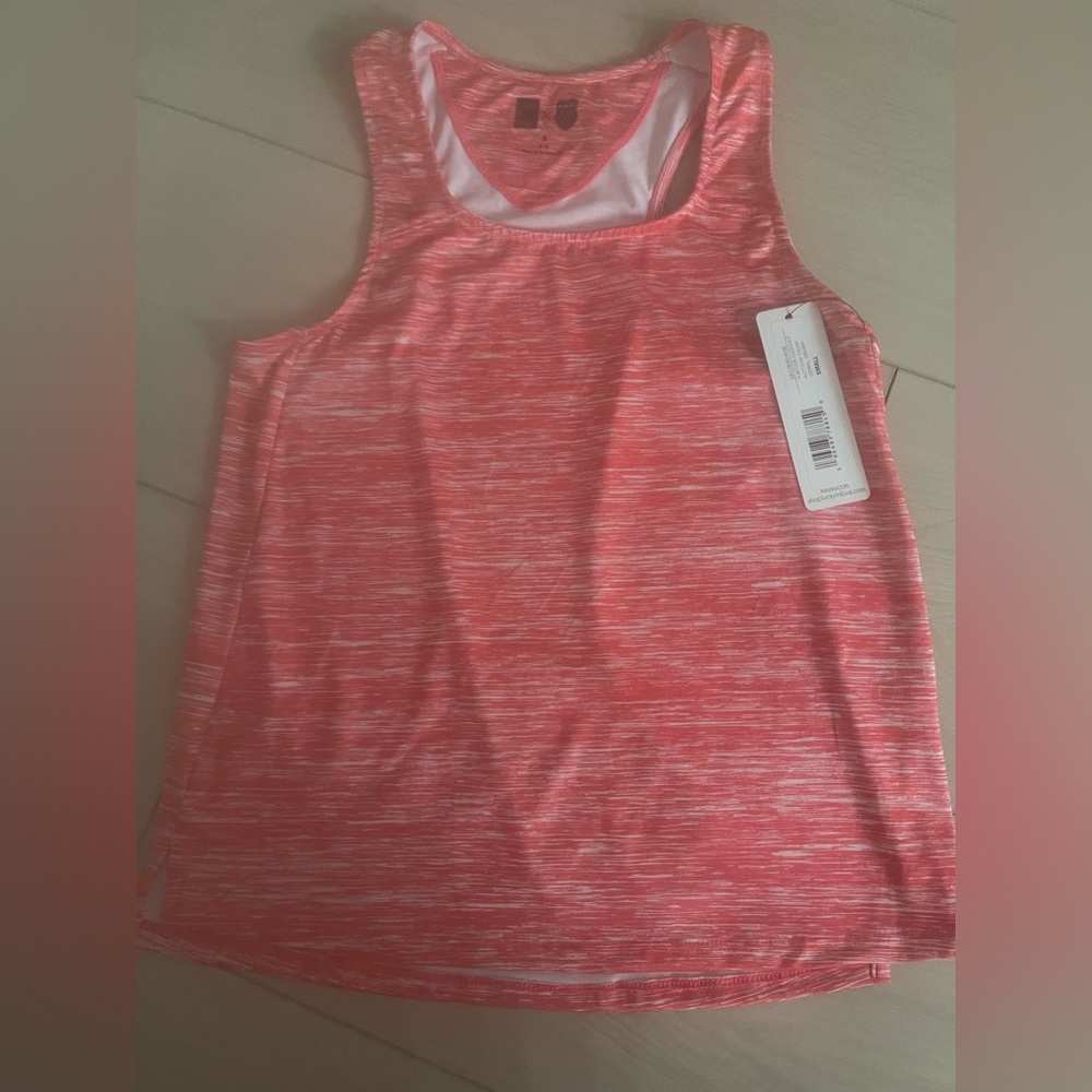 NWT lucky in love x Kswiss Women's orange Athletic Tank Top size small
